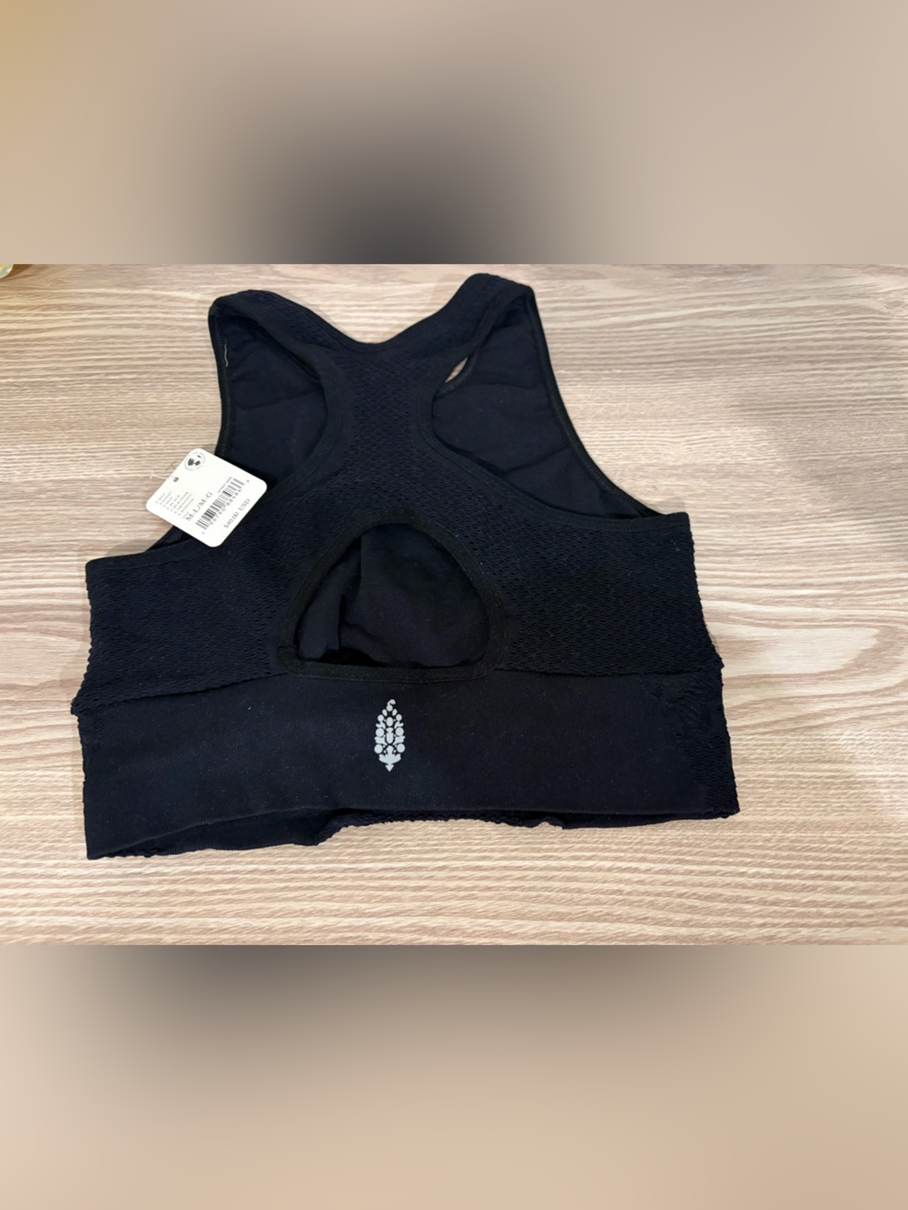 Free People Floral Every Single Time Black Sports Bra Size M/L - Picture 3 of 5